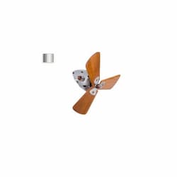 16-in Fan Head, 3-Wood Blades, Polished Chrome