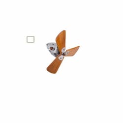 16-in Fan Head, 3-Wood Blades, Gloss White