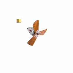 13-in Fan Head, 3-Wood Blades, Brushed Brass