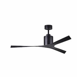 56-in 29W Molly Ceiling Fan, DC, 6-Speed, 3-Black Blades, Black