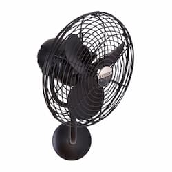 13-in 49W Michelle Parede Wall Fan, AC, 3-Speed, 3-Metal Blades, Black