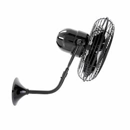 13-in 49W Michelle Parede Wall Fan, AC, 3-Speed, 3-Metal Blades, Black Nickel