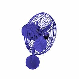 13-in 49W Michelle Parede Wall Fan, AC, 3-Speed, 3-Metal Blades, Blue