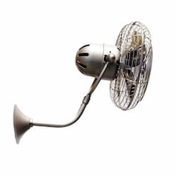 13-in 49W Michelle Parede Wall Fan, AC, 3-Speed, 3-Metal Blades, Brushed Nickel