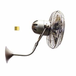 13-in 49W Michelle Parede Wall Fan, AC, 3-Speed, 3-Metal Blades, Brushed Brass