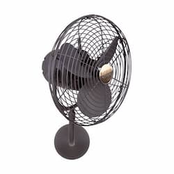 13-in 49W Michelle Parede Wall Fan, AC, 3-Speed, 3-Metal Blades, Bronzette