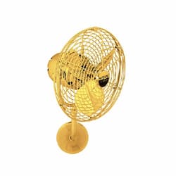 13-in 49W Michelle Parede Wall Fan, AC, 3-Speed, 3-Metal Blades, Gold