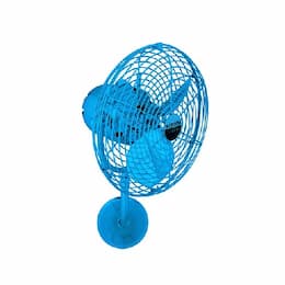 13-in 49W Michelle Parede Wall Fan, AC, 3-Speed, 3-Metal Blades, Light Blue