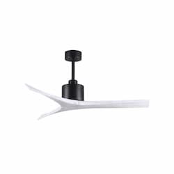 52-in 31W Mollywood Ceiling Fan, DC, 6-Speed, 3-White Blades, Black