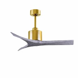 42-in 31W Mollywood Ceiling Fan, Barn Wood Blades, Brushed Brass