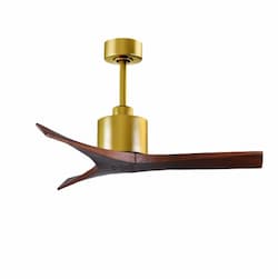 42-in 31W Mollywood Ceiling Fan, Walnut Blades, Brushed Brass