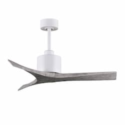 42-in 31W Mollywood Ceiling Fan, DC, 6-Speed, 3-Barn Wood Blades, Matte White