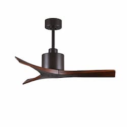 60-in 31W Mollywood Ceiling Fan, DC, 6-Speed, 3-Walnut Blades, Textured Bronze