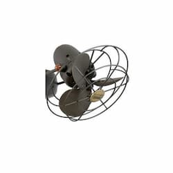 13-in Fan Head Set w/Cage, 3-Metal Blades, Bronze