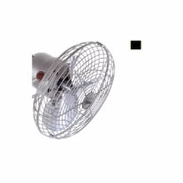 13-in Fan Head Set w/Safety Cage, 3-Metal Blades, Matte Black   