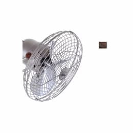 13-in Fan Head Set w/Safety Cage, 3-Metal Blades, Bronzette 