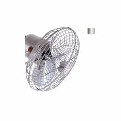 13-in Fan Head Set w/Safety Cage, 3-Metal Blades, Polished Chrome