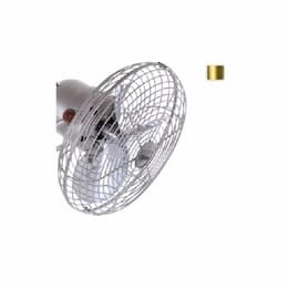 13-in Fan Head Set w/Safety Cage, 3-Metal Blades, Polished Brass