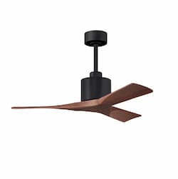 42-in 20W Nan Ceiling Fan, Walnut Blades, Matte Black