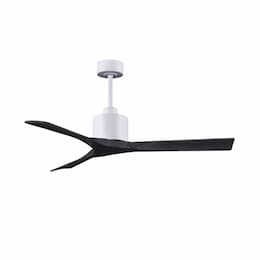 52-in 32W Nan Ceiling Fan, Matte Black Blades, Matte White