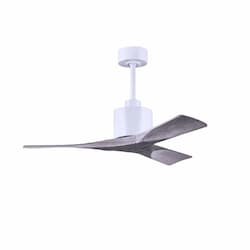 42-in 20W Nan Ceiling Fan, Barn Wood Blades, Matte White