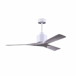 52-in 32W Nan Ceiling Fan, Barn Wood Blades, Matte White