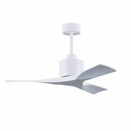 42-in 20W Nan Ceiling Fan, Matte White Blades, Matte White