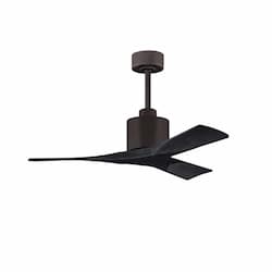 42-in 20W Nan Ceiling Fan, Matte Black Blades, Textured Bronze