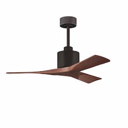 42-in 20W Nan Ceiling Fan, Walnut Blades, Textured Bronze