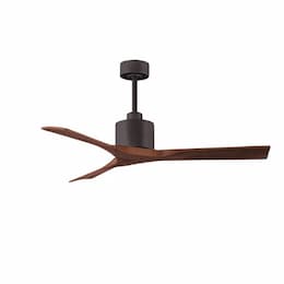 52-in 32W Nan Ceiling Fan, Walnut Blades, Textured Bronze