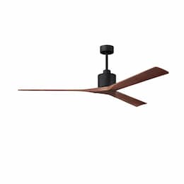 72-in 36W Nan XL Ceiling Fan, Walnut Blades, Matte Black