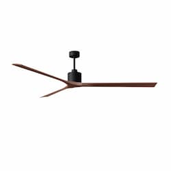 90-in 31W Nan XL Ceiling Fan, Walnut Blades, Matte Black