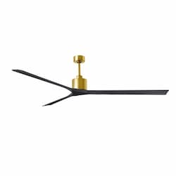 90-in 31W Nan XL Ceiling Fan, Matte Black Blades, Brushed Brass