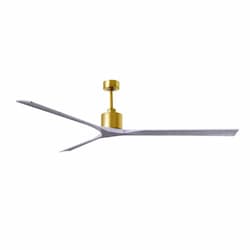 90-in 31W Nan XL Ceiling Fan, Barn Wood Blades, Brushed Brass