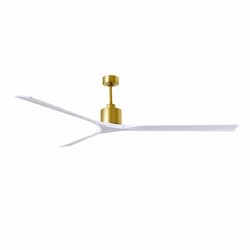 90-in 31W Nan XL Ceiling Fan, Matte White Blades, Brushed Brass