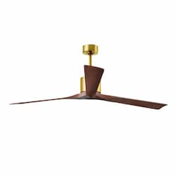 72-in 36W Nan XL Ceiling Fan, Walnut Blades, Brushed Brass