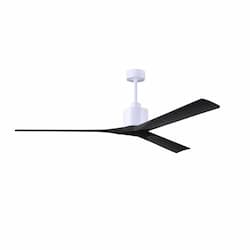 72-in 36W Nan XL Ceiling Fan, Matte Black Blades, Matte White