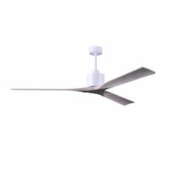 72-in 36W Nan XL Ceiling Fan, Barn Wood Blades, Matte White