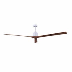 90-in 31W Nan XL Ceiling Fan, Walnut Blades, Matte White