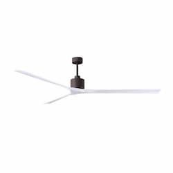 90-in 31W Nan XL Ceiling Fan, Matte White Blades, Textured Bronze