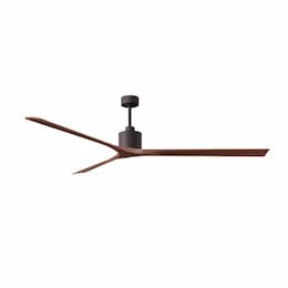 90-in 31W Nan XL Ceiling Fan, Walnut Blades, Textured Bronze