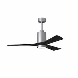 Matthews Fan 60-in 32W Patricia Ceiling Fan w/ LED Light Kit, DC, 6-Speed, 3-Black Blades, Nickel