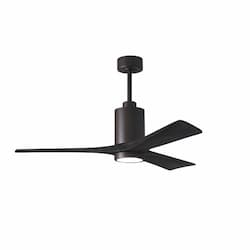 Matthews Fan 52-in 32W Patricia Ceiling Fan w/ LED Light Kit, DC, 6-Speed, 3-Black Blades, Bronze