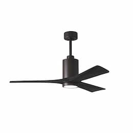 Matthews Fan 60-in 32W Patricia Ceiling Fan w/ LED Light Kit, DC, 6-Speed, 3-Black Blades, Bronze