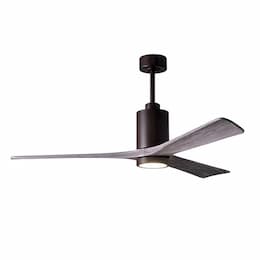 42-in 16W Patricia-3 Ceiling Fan w/Light, DC, 6-Speed, 3-Barn Wood Blade, Textured Bronze