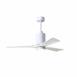 Matthews Fan 52-in 32W Patricia Ceiling Fan w/ LED Light Kit, DC, 6-Speed, 3-White Blades, White