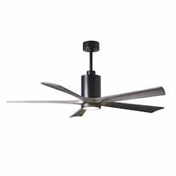 42-in 30W Patricia-5 Ceiling Fan w/Light, DC, 6-Speed, 5-Barn Wood Blades, Matte Black