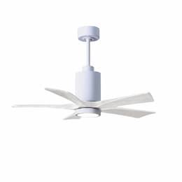 Matthews Fan 60-in 31W Patricia Ceiling Fan, LED Light Kit, DC, 6-Speed, 5-White Blades, White