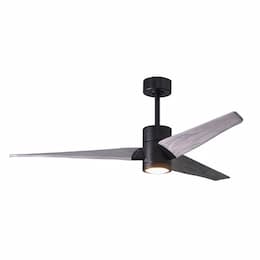 42-in 23W Super Janet Ceiling Fan w/Light, DC, 6-Speed, 3-Barn Wood Blades, Matte Black