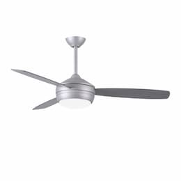 52-in 61W T-24 Ceiling Fan w/Light, AC, 3-Speed, 3-Old Oak/Black Blade, Brushed Nickel